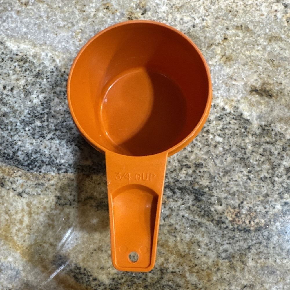 TUPPERWARE Burnt Orange 3/4 Cup‎ Measuring Cup Replacement Vintage
